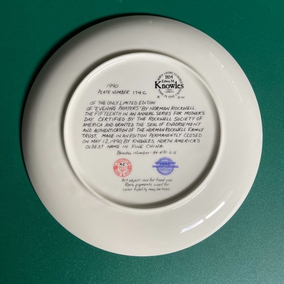 Edwin M Knowles “This is the Room Light Made by Norman Rockwell plate #7061G - Picture 3 of 3